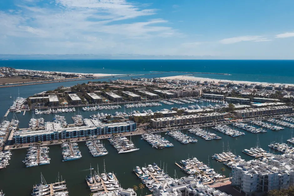 Detail Aerial View Of Marina Number 18
