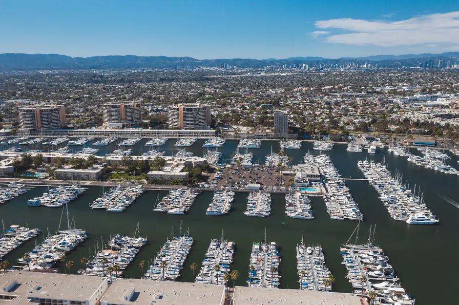 Detail Aerial View Of Marina Number 20