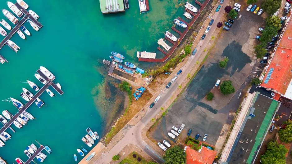 Detail Aerial View Of Marina Number 8