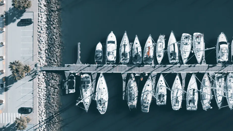 Detail Aerial View Of Marina Number 9