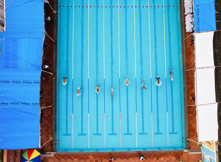 Aerial View Of Swimming Pool B5fd