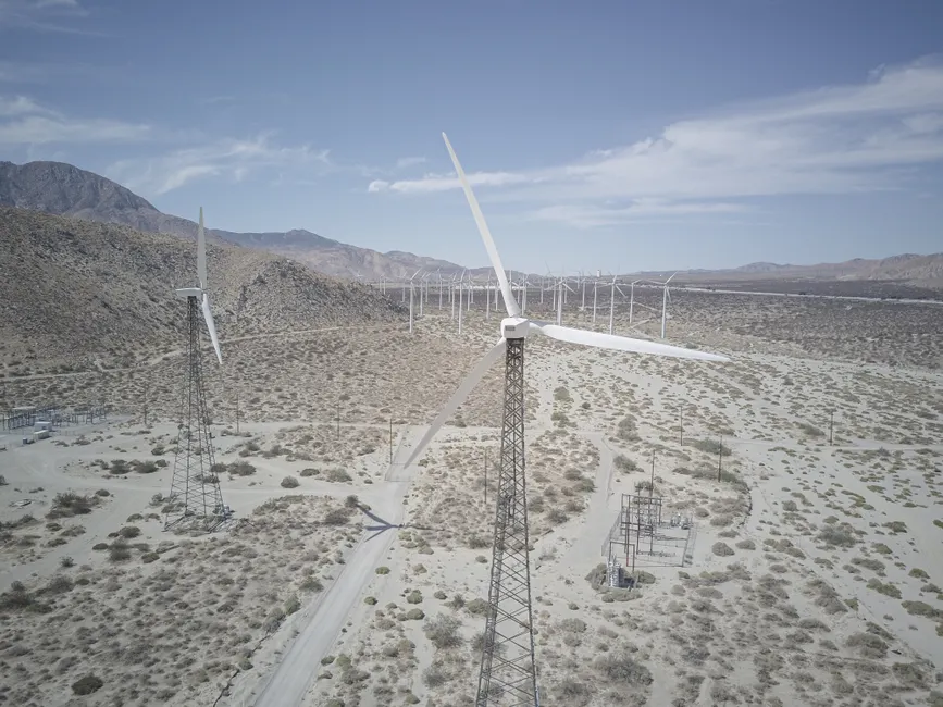 Detail Aerial View Of Wind Turbines Number 11