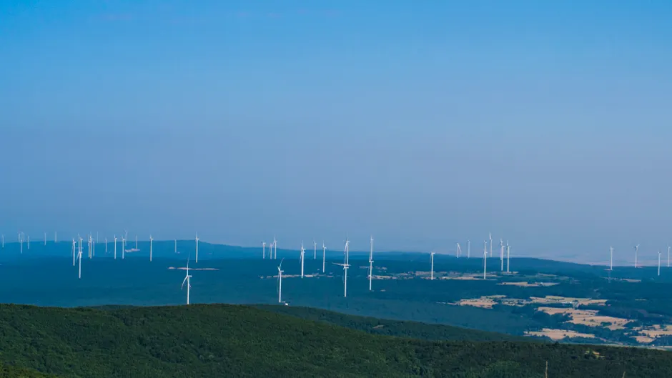 Detail Aerial View Of Wind Turbines Number 13