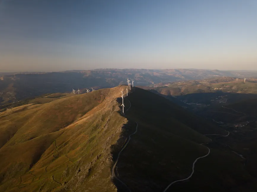 Detail Aerial View Of Wind Turbines Number 18