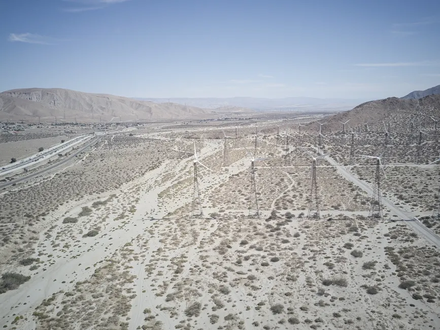 Detail Aerial View Of Wind Turbines Number 19
