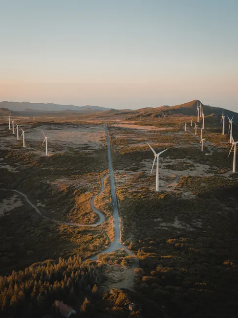 Detail Aerial View Of Wind Turbines Number 4