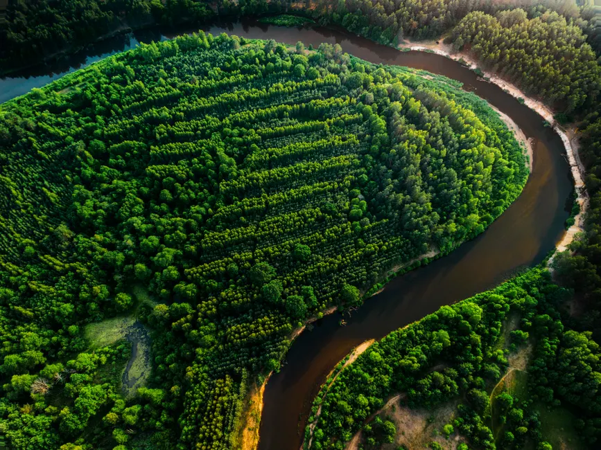 Detail Aerial View River Bend Number 12