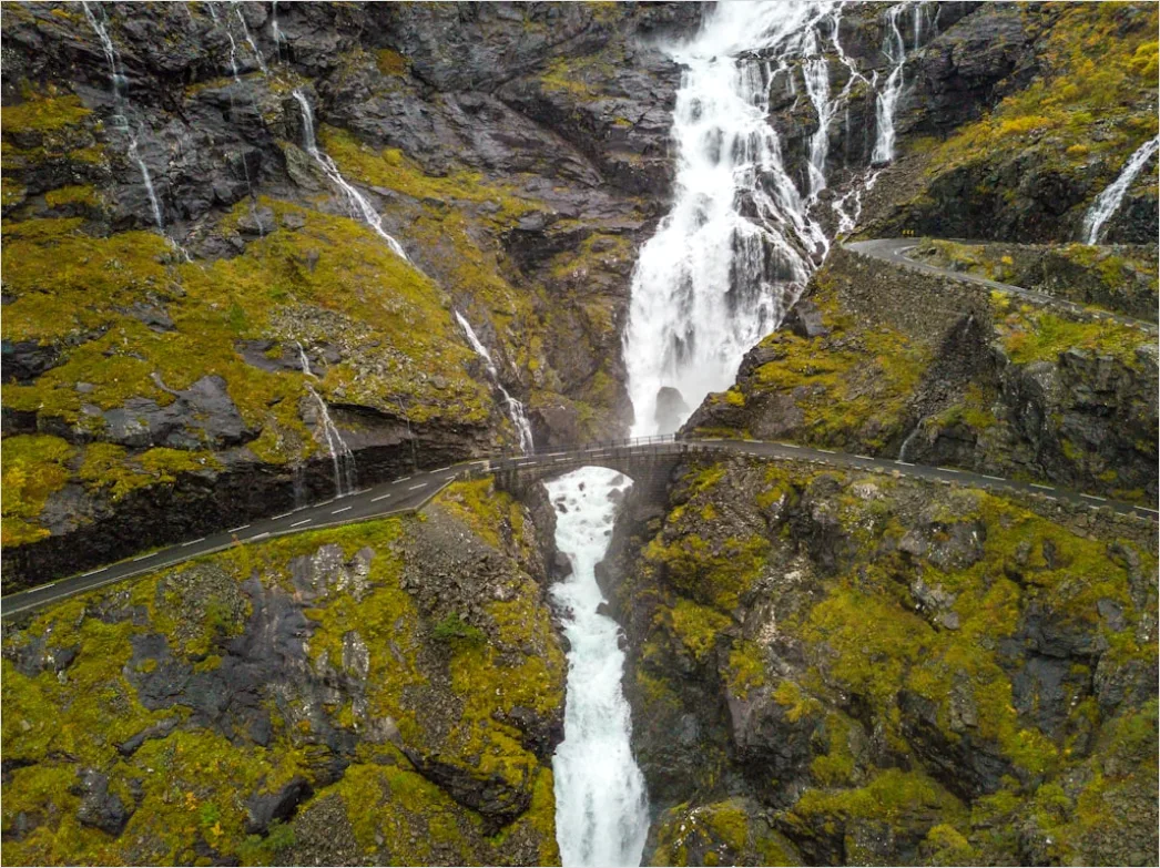 Detail Aerial Waterfall From Above Number 11