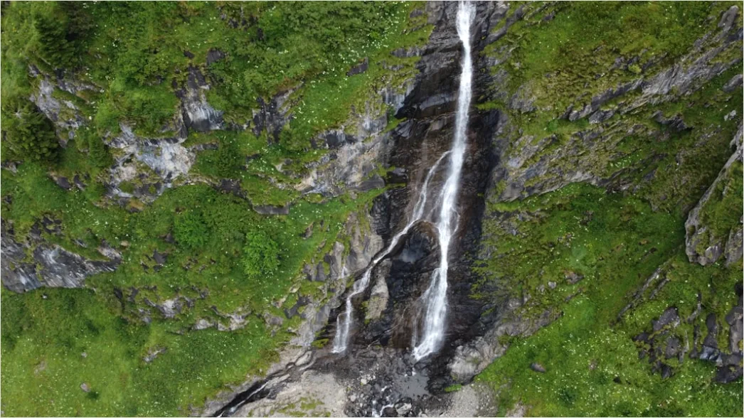 Detail Aerial Waterfall From Above Number 13