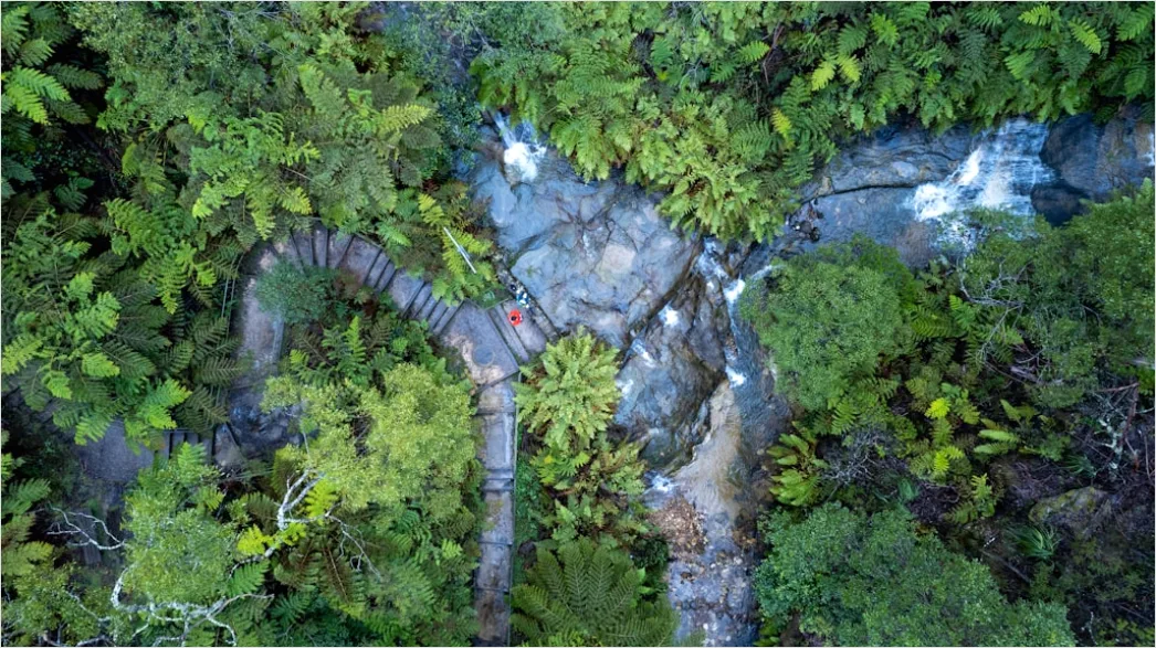 Detail Aerial Waterfall From Above Number 19