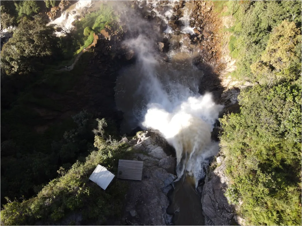 Detail Aerial Waterfall From Above Number 4