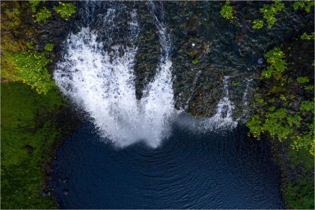 Detail Aerial Waterfall From Above Number 5