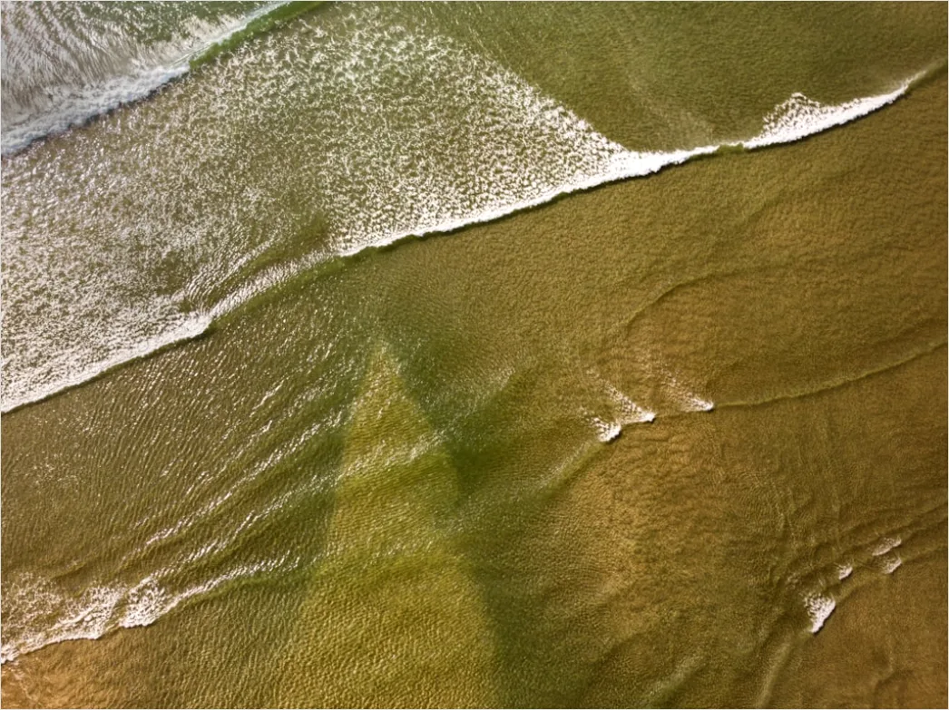 Detail Aerial Waves Abstract Pattern Number 12