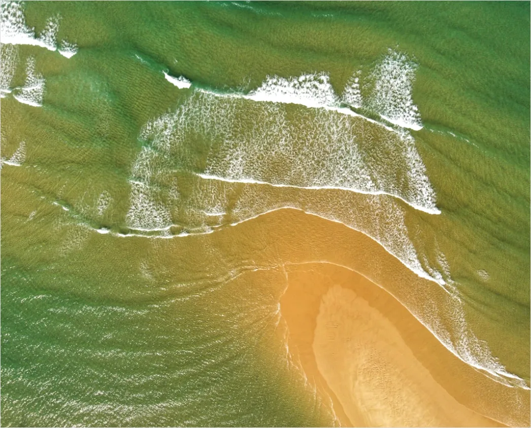 Detail Aerial Waves Abstract Pattern Number 18