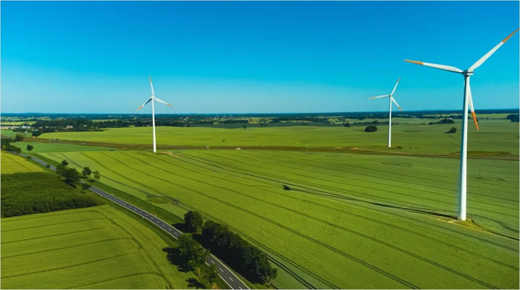Detail Aerial Wind Turbines Field Number 12