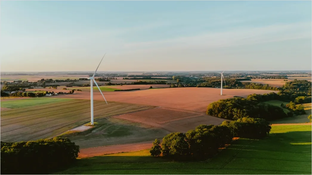 Detail Aerial Wind Turbines Field Number 13