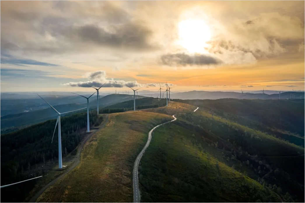 Detail Aerial Wind Turbines Field Number 3