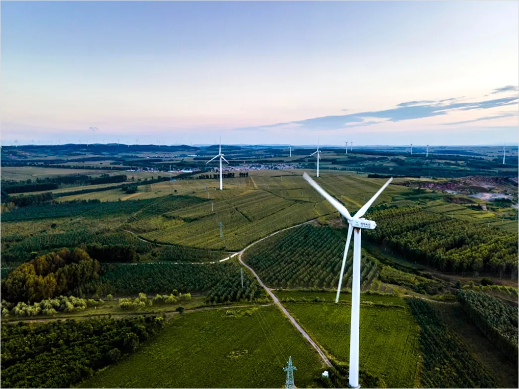 Detail Aerial Wind Turbines Field Number 4