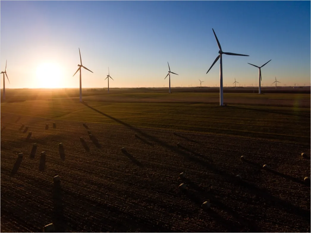 Detail Aerial Wind Turbines Field Number 6