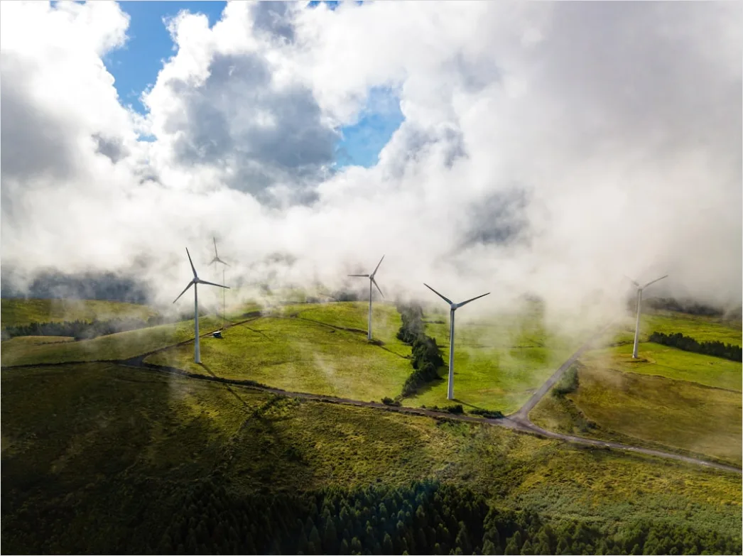 Detail Aerial Wind Turbines Field Number 7