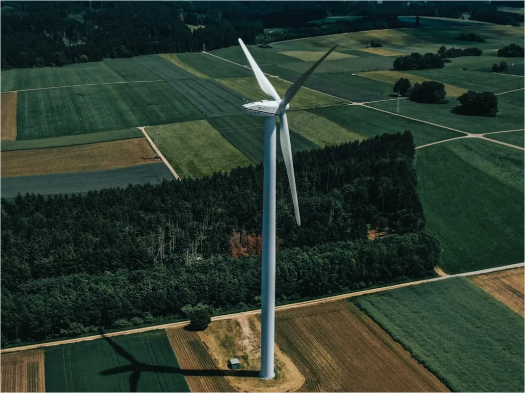 Detail Aerial Wind Turbines Field Number 10