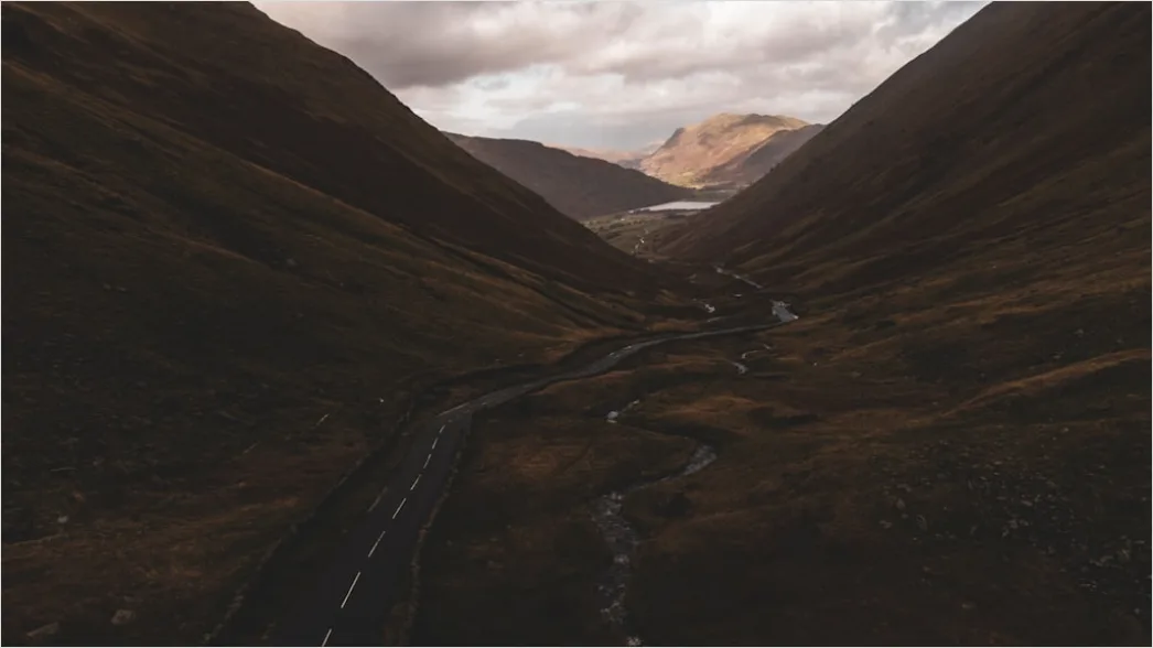 Detail Aerial Winding Road Mountains Number 16