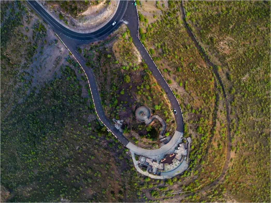 Detail Aerial Winding Road Mountains Number 17
