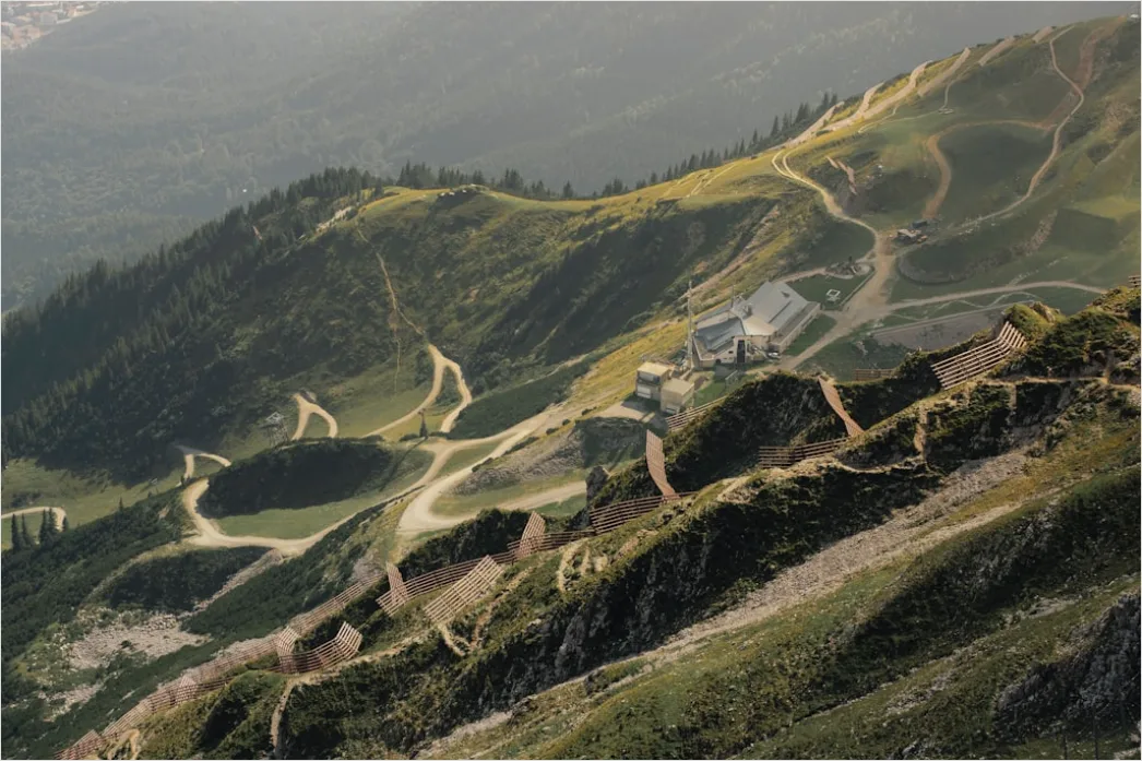 Detail Aerial Winding Road Mountains Number 18