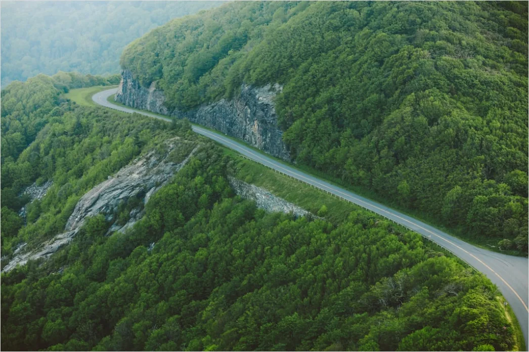Detail Aerial Winding Road Mountains Number 9