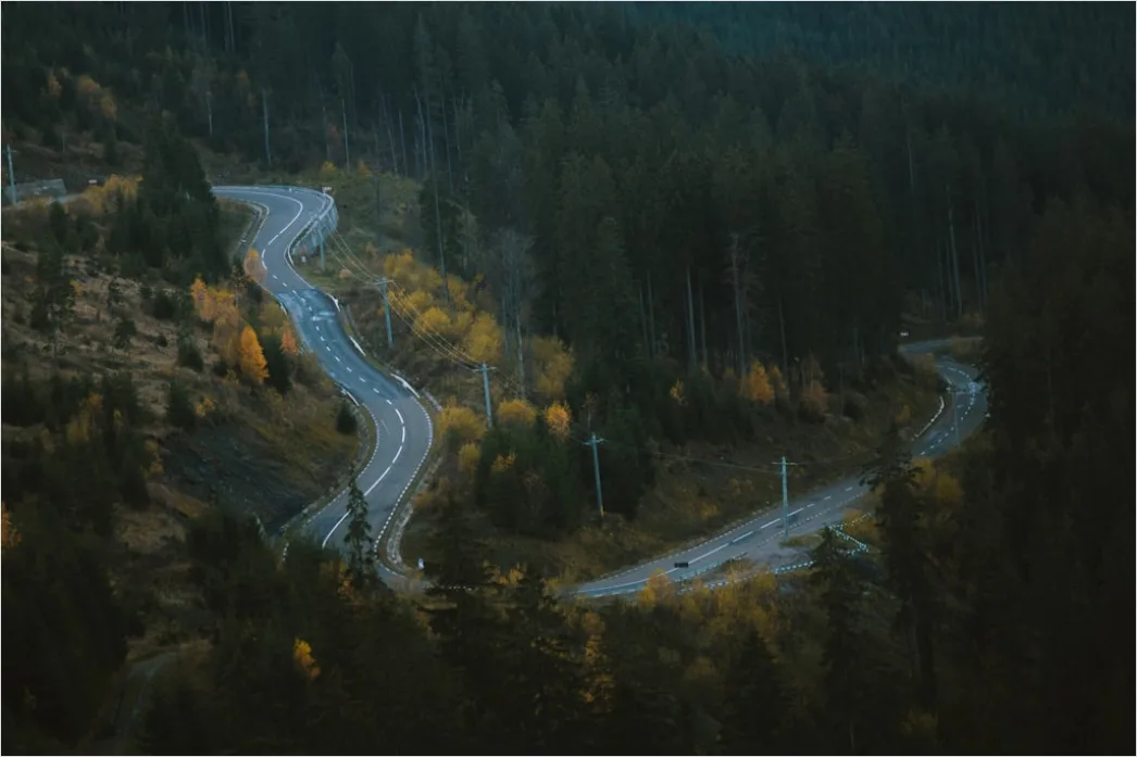 Detail Aerial Winding Road Mountains Number 10