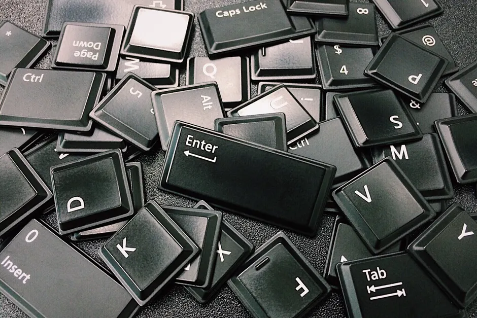 Detail Close Up Keyboard Keys Number 7