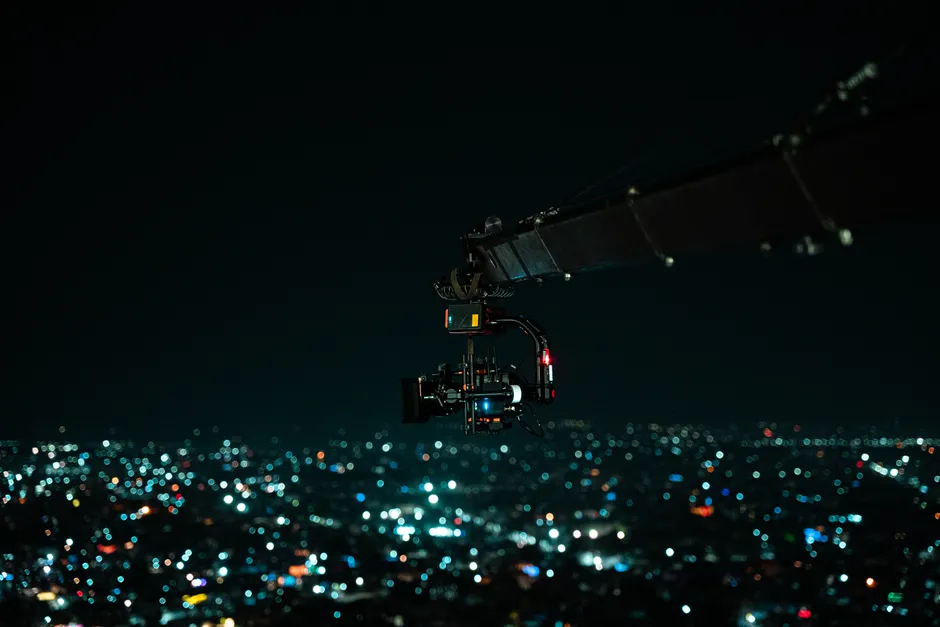 Detail Drone Aerial Night City Number 8