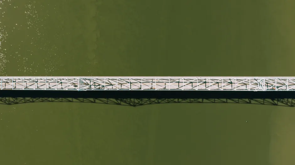 Detail Drone Aerial View Bridge Number 2