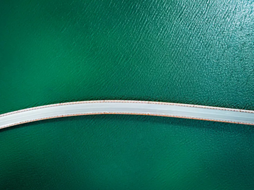 Detail Drone Aerial View Bridge Number 12