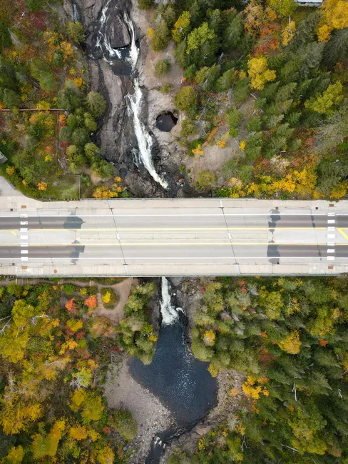 Detail Drone Aerial View Bridge Number 14