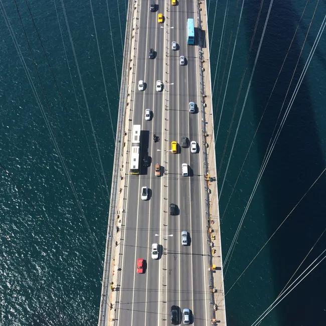 Detail Drone Aerial View Bridge Number 15