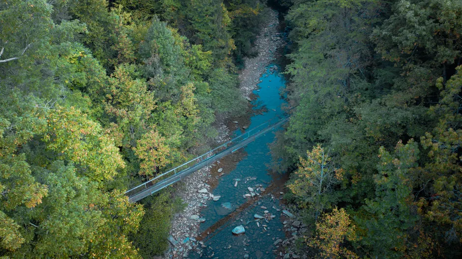 Detail Drone Aerial View Bridge Number 17