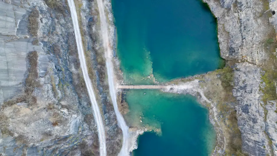 Detail Drone Aerial View Bridge Number 19