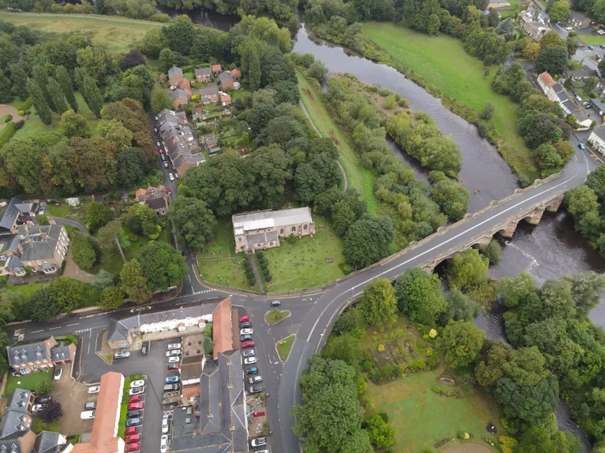 Detail Drone Aerial View Bridge Number 20