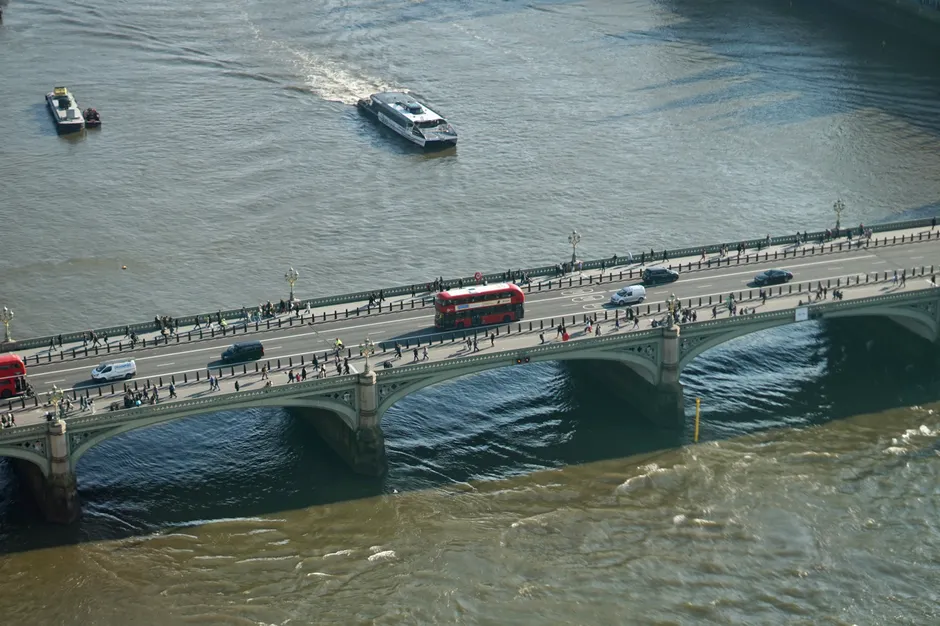 Detail Drone Aerial View Bridge Number 9