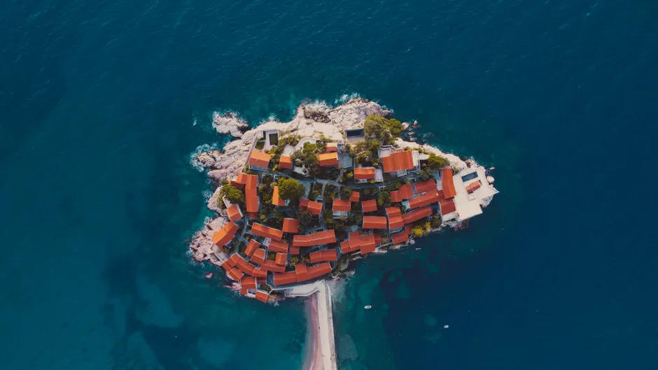 Detail Drone Aerial View Island Number 13