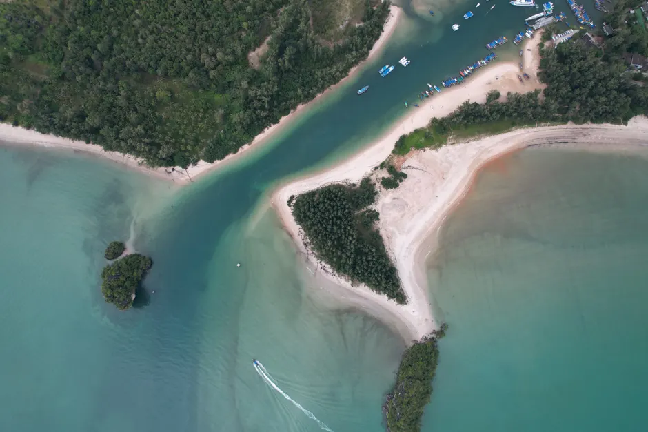 Detail Drone Aerial View Island Number 3