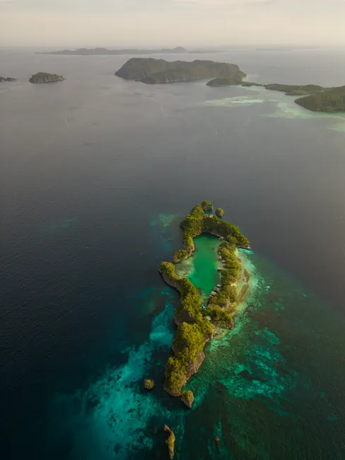 Detail Drone Aerial View Island Number 7