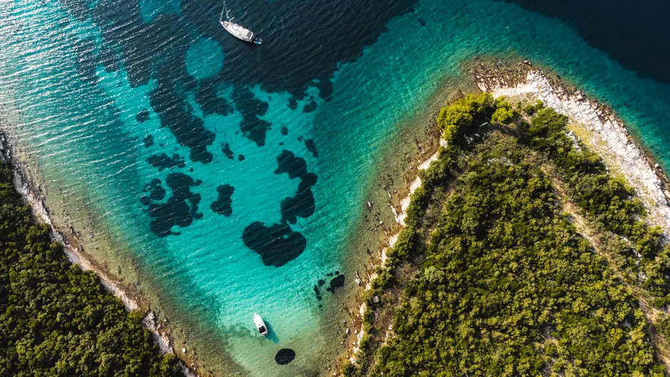 Detail Drone Aerial View Island Number 8