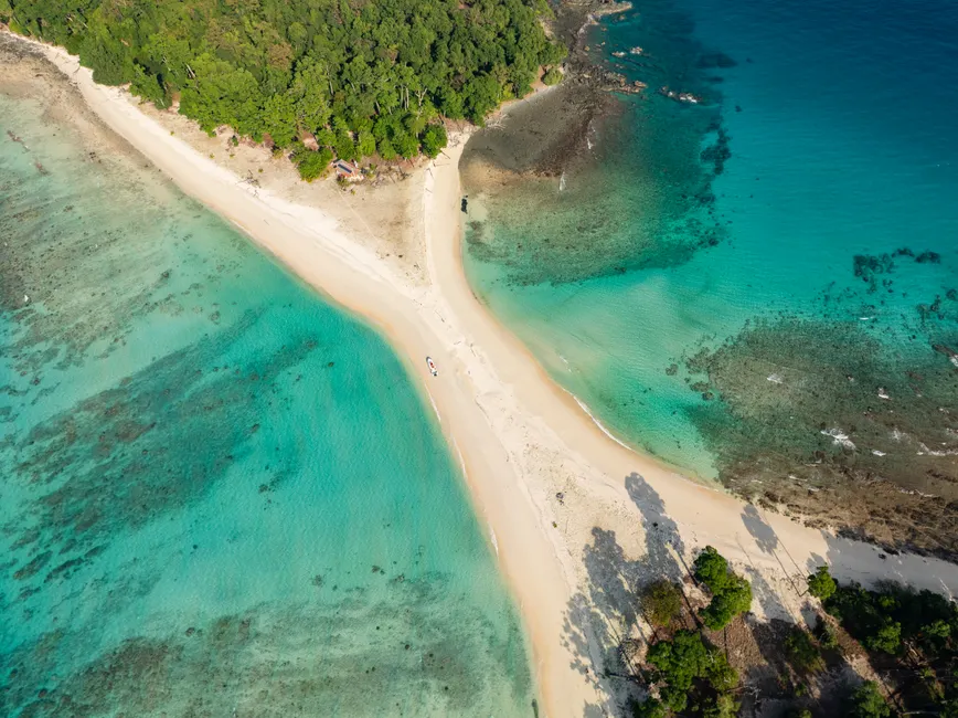 Detail Drone Aerial View Island Number 9