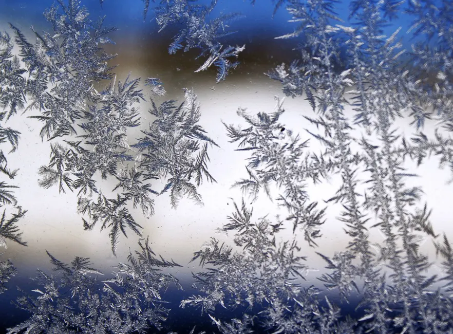 Detail Frost On Window Close Up Number 3