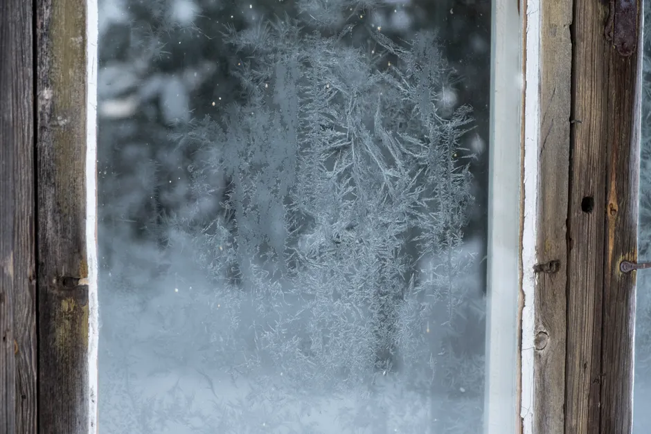 Detail Frost On Window Close Up Number 8