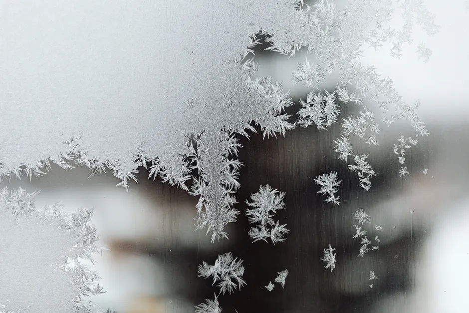 Detail Frost On Window Close Up Number 9
