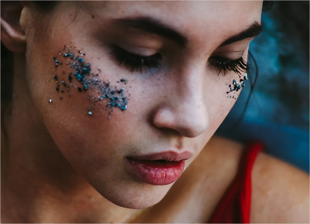 Detail Glitter Makeup Close Up Number 16