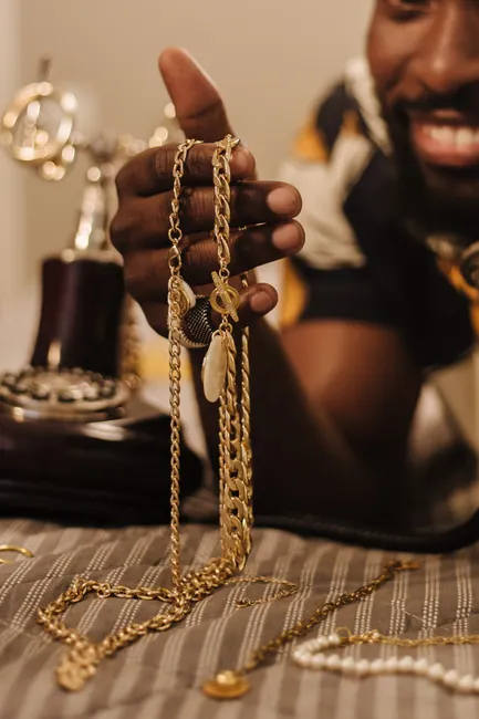 Detail Gold Jewelry Close Up Number 6